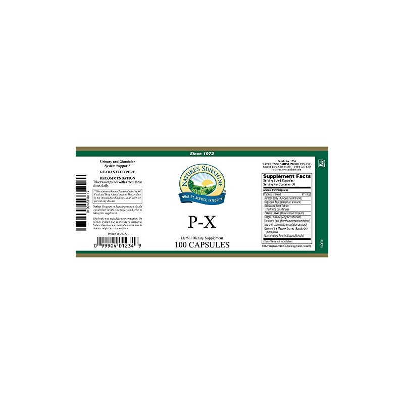 Nature's Sunshine P-X 100 Capsules