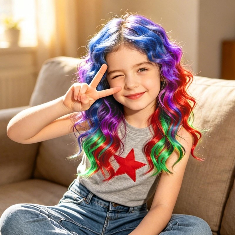 10PCS Temporary Hair Color Wax for Kids, Halloween Party, Washable