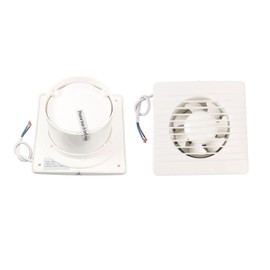 Extractor de Baño, Ventilador de Ventilación de Pared Silencioso de Alta Velocidad ABS Cuadrado de 4 Pulgadas Extractor de Aire Silencioso Ventiladores