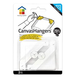 Under the Roof Decorating 5-100200 20 lbs Place&Push Canvas Hangers , White