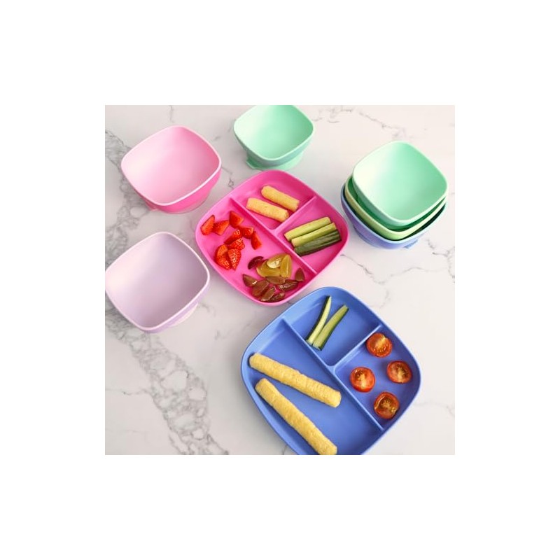 Nuby Toddler Suction Bowls - Baby Weaning Bowls with Easy
