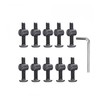 cSeao 10-Pack M6 25mm Black Hex Drive Socket Cap Screws