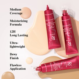 FV Liquid Foundation, Poreless Foundation for Waterproof Long Lasting Makeup, Dewy Foundation with Smooth finish for Normal/Dry Skin，Moisturizing Pore Minimizer for Face, 30g, 1.05fl/oz, Beige