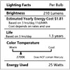 4 Pack S11 Intermediate E17 Base 25 Watt Bulbs for