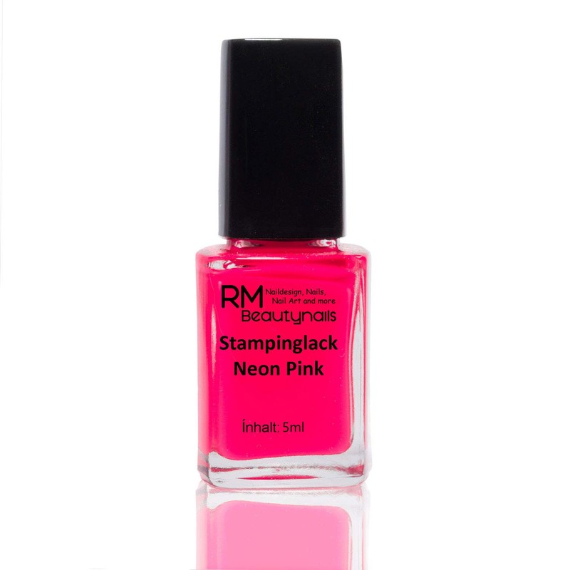 Stamping Nail Polish Neon Set Red Yellow Green Pink Purple
