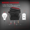 DaierTek - Interruptor basculante redondo de 12 V impermeable, LED