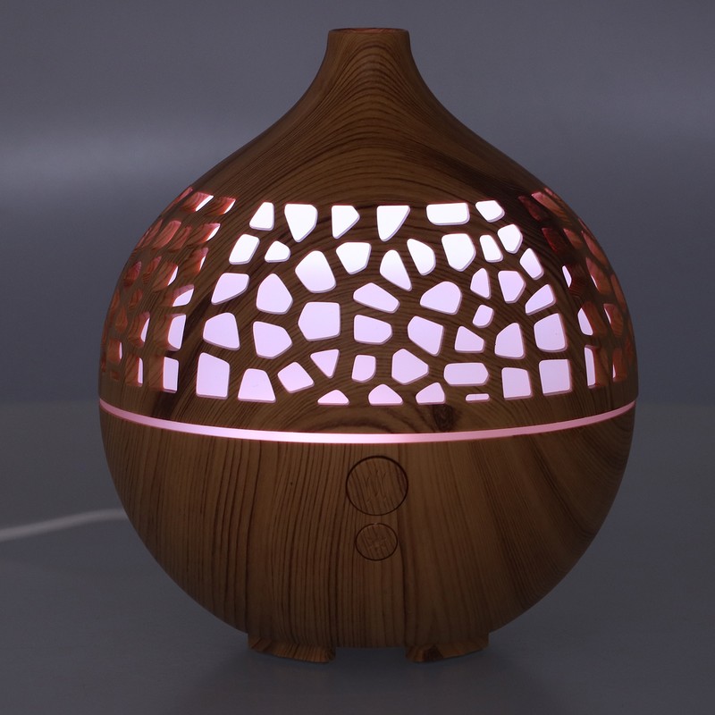 180ml Wood Grain Air Humidifier USB Charging Colorful Lights Air