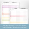 Häfft® Family Planner 2026 Compact with 4 Columns "Rainbow" 16.5