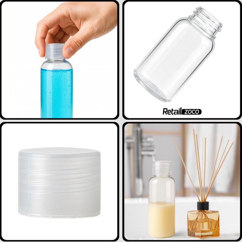 TECHZOCO Reisespender, Shampoo-Spender, 100 ml, Kosmetikflasche, geeignet für Flugreisen, 2