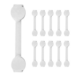 Cotsafe [10 Stück] Sicherheitsschloss mit Verschluss- und Klebemechanismus, ideal für Babys und Kleinkinder, sicherer Schutz des Hauses, zertifiziert für Kindersicherheit, weiß