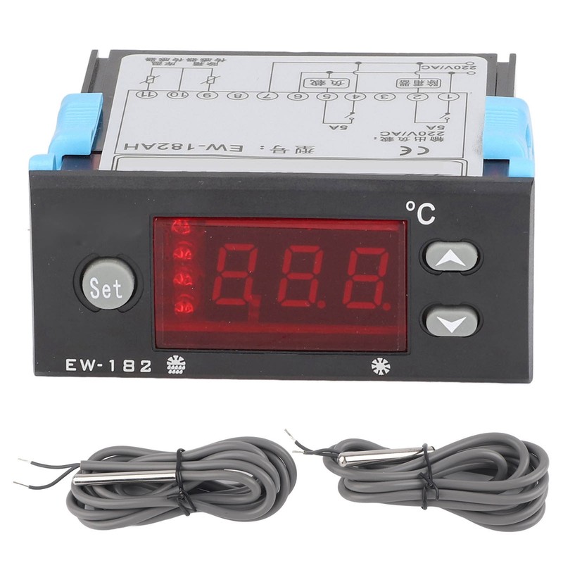 Digital Temperature Controller Dual Sense Line Temperature Defrost Sensor Thermostat
