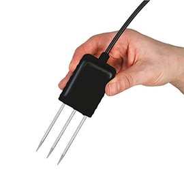 UbiBot RS485 Soil Temperature and Moisture Sensor, Stainless Soil Probe for Greenhouse,Garden,Lawn,Farm,Soil Temperature Humidity Tester (Audio Plug Connector, Works GS1-AETH/SP1)