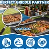 Reversible Griddle Warming Rack/Shelf for Blackstone 28" Griddle, 2-Pack SS