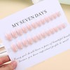 GlamRays Pack of 24 Nude Pink Press on Nail, Short