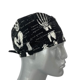 Unisex Medical Scrub Cap - Bones of The Body - Unisex Scrub Cap. Working Cap with Adjustable Tie Back Funny Hats for Women and Mens. Caps Cotton Unisex Skull Cap.