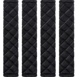 Tatuo 4 Pack Extra Long Seat Belt Covers for Comfort & Safety