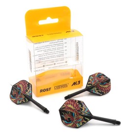 CUESOUL ROST Integrated Dart Shaft and Flights Standard Shape with Four Mythological Symbols Design, Set of 3
