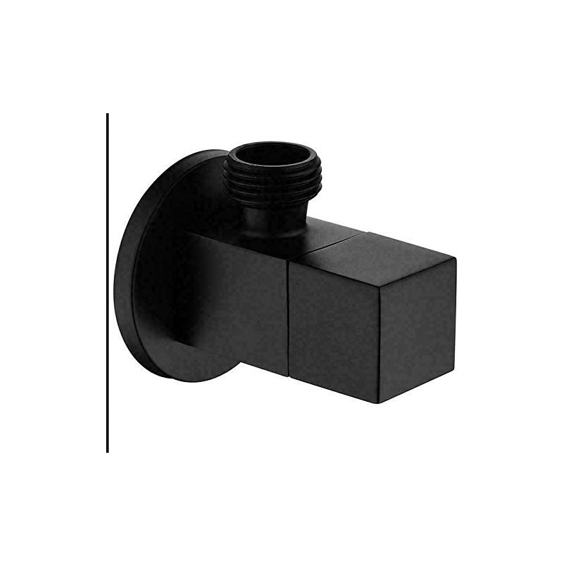 Square Angle Stop Valve Brass Black Finish G1/2"Shut Off Valve