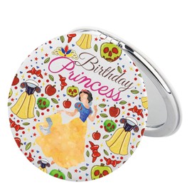 BEKECH Snow White Princess Compact Mirror Fairy Tale Princess Gift Birthday Princess Pocket Mirror for Women Girls (Snow White Princess Mirror)