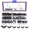 Swpeet 125Pcs Black High Strength Carbon Steel SAE Wing Nuts