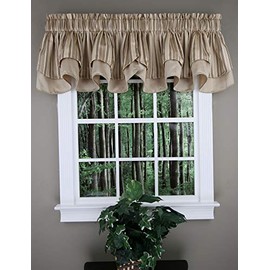Windsor Scalloped Layered Valance - Linen Color