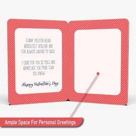 AGAPE LOVE CARDS Happy Valentines Day Card for Wife or Girlfriend - Made from Real Bamboo, 5" X 7" - 1 Pack (Envelope Included), Laser Cut, Multiple Hearts Themed Valentines Card Wife Will Adore