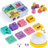 TYFYH Wooden Cube Puzzle, Expression Wooden Puzzle, Wooden Cube Game,