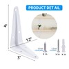 12 Pack White Shelf Brackets 4 Inch Metal Floating Shelf