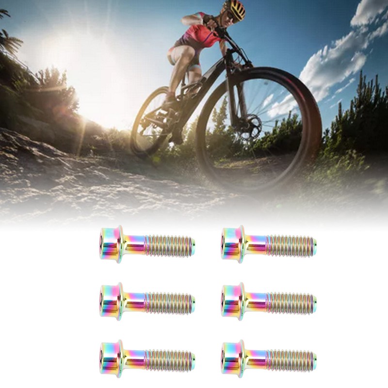 6PCS Bicycle Stem Bolt M5 X 16mm Titanium Alloy Waterproof
