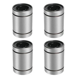 Aopin LM25UU Cylinder Linear Motion Ball Bearing, ID 25mm, OD 40mm Linear Ball Bearings Sae52100 Carbon Steel, 6 Rows of Steel Balls, Great for CNC, 3D Printer, Linear Rail Guide 4 PCS