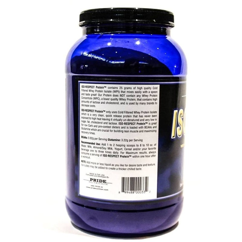 Whey Protein Isolate Shake- Iso-Respect Protein Chocolate 30 Servings– Best
