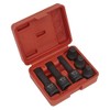 Sealey SX052 Impact Spline Socket Bit Set 6pc 1/2"Sq Drive