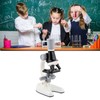 Kids Microscope Set 100x 400x 1200x Magnifications Angle Adjust LED