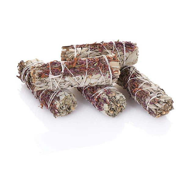 NKlaus 5x White Sage + Lavender 10cm 4" Smudge Sticks