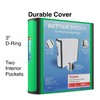 Staples 3-inch 3-Ring Better Binder, Green, 2/Pack (ST55894-CCVS)