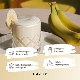 Nutri + Vegan Protein 3k – Unofficiently Delicious Vegan Protein Powder in Various Varieties (2 kg (Pack of 2), Banana)