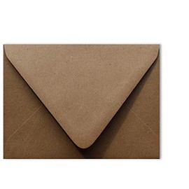 Grocery Bag Brown 80lb Contour Euro Flap 25 Pack A6 Envelopes 4-3/4 x 6-1/2 for 4-1/2 x 6-1/4 Greeting Cards Invitations Announcements Weddings Showers Photos by The Envelope Gallery