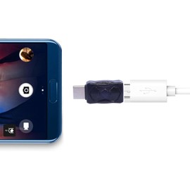 Blue Converter For Tablets Phones Mini USB Female To USB C Male Adapter Support Data Transfer 5V2A Charging Adapter Mini Usb Female To Type C Male Adapter For Smartphones Tablets Phones Adapters