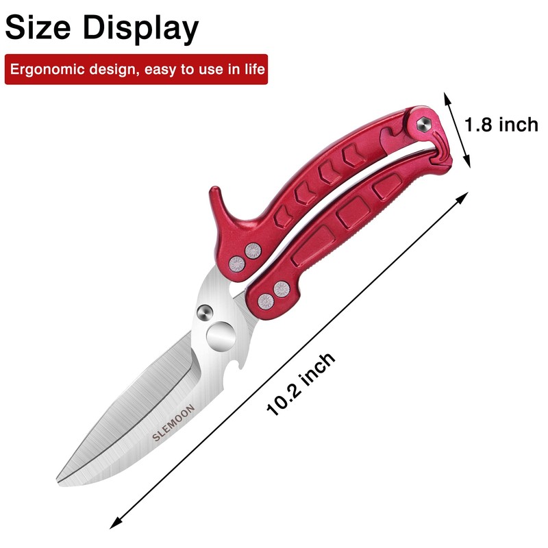 SLEMOON Kitchen Shears Heavy Duty Poultry Shears Meat Cutting Dishwasher