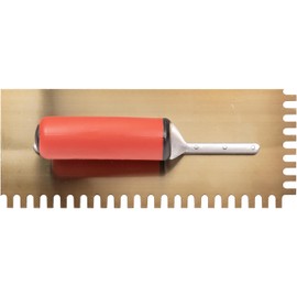 BARWALT Ultrastainless Notched Trowel, U-Shaped 1/4 x 1/2 x 1/4 Inch Notches, Stainless Blade Tiling Tools, BWT70962