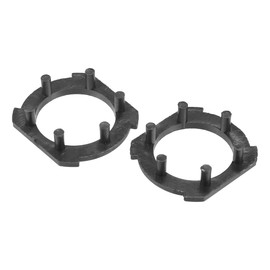 Partuto Automotive LED Headlight Bulb Retainer Adapter Holder Socket - Car Headlight Socket - for Mazda 3 5 6 Plastic Black - 1 Pair