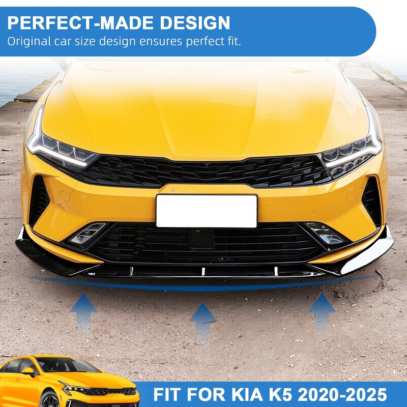 Front Bumper Lip Compatible with Kia K5 2021-2026 GT Line/GT/LX/LXS/EX