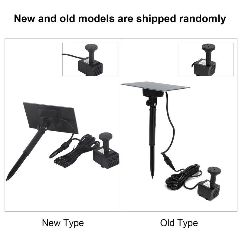 Solar Powered Fountain Outdoor Square 5V Floating Bird Bath Fountain