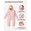 PATPAT Baby Fleece Footies Hooded Romper- Cute Outfit for Boys