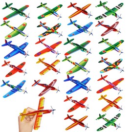 Polystyrene Flyer Set, Mixed Individually Packed Gliders, Styrofoam Gliders, Aviator Throwing Gliders, Classic Party Bags for Children's Birthday, Ideal for Flight Enthusiasts (24 Pieces)