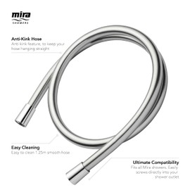 Mira Showers Response Shower Hose 1.25 M Smooth Shower Hose 1.1605.249