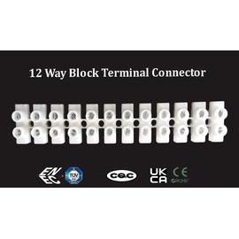 Sucre Auxiliary ® 24 A 450 VAC 1 pack of 12 Way Electrical Connectors Wire Block Terminal Cable Copper (1)