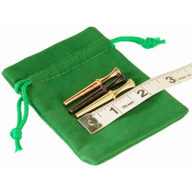 Cribbage Pegs Valkyrie Style Extra Large Round Top, Set of 12 pegs in 3 Colors, for Specialized Cribbage Boards, Soft Green Velveteen Storage Pouch