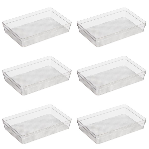 Oggi Clear Drawer Organizer - 6.25" X 9.25" (Set of