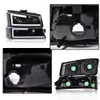CNNELL LED DRL Headlights Compatible with 2003-2006 Chevy Avalanche Silverado